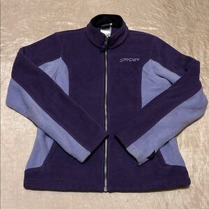 SPYDER Purple Full Zip Fleece Jacket Lined Pockets